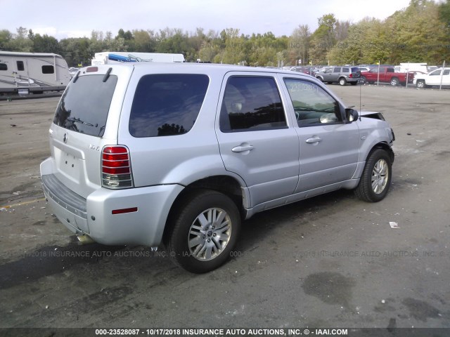 4M2CU57146KJ12885 - 2006 MERCURY MARINER SILVER photo 4