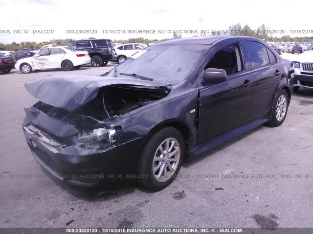 JA32U2FU9BU040817 - 2011 MITSUBISHI LANCER ES/ES SPORT BLACK photo 2