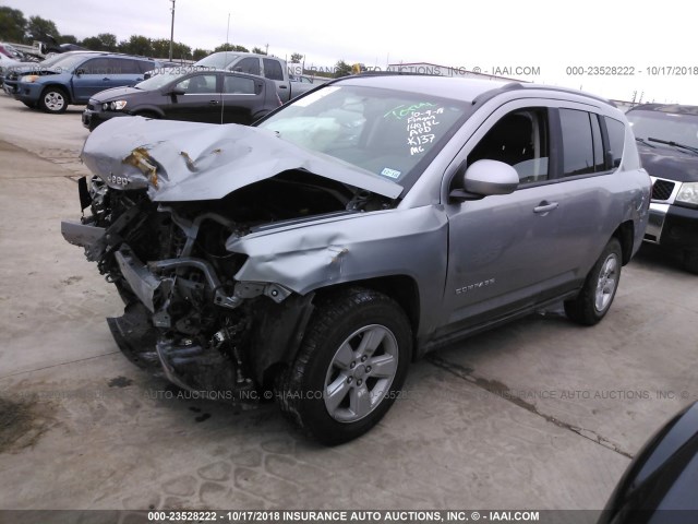 1C4NJCEA3GD735130 - 2016 JEEP COMPASS LATITUDE SILVER photo 2