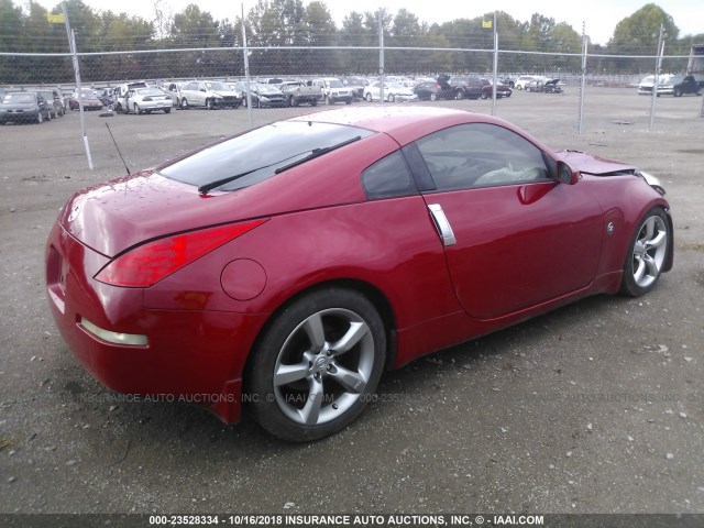 JN1BZ34E47M550930 - 2007 NISSAN 350Z COUPE RED photo 4