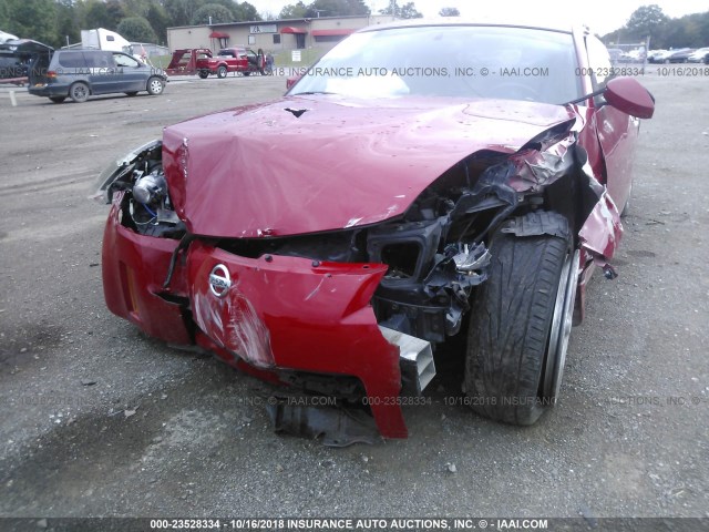 JN1BZ34E47M550930 - 2007 NISSAN 350Z COUPE RED photo 6