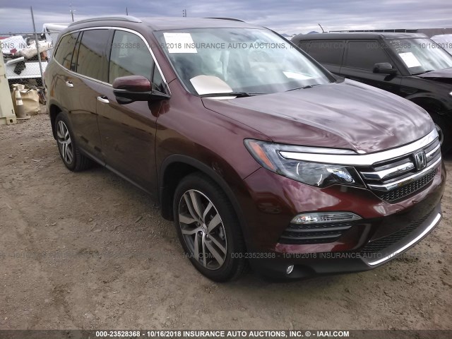 5FNYF5H95JB025948 - 2018 HONDA PILOT TOURING MAROON photo 1