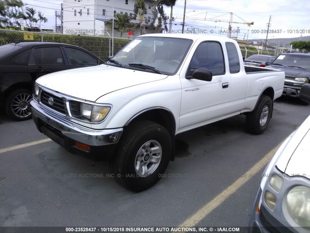 4TAWN72N8VZ243194 - 1997 TOYOTA TACOMA XTRACAB WHITE photo 2