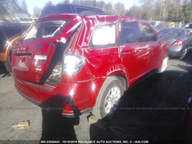 3C4PDCBG9GT231488 - 2016 DODGE JOURNEY SXT RED photo 4