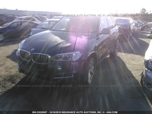 5UXKR0C37H0X79282 - 2017 BMW X5 BLUE photo 2