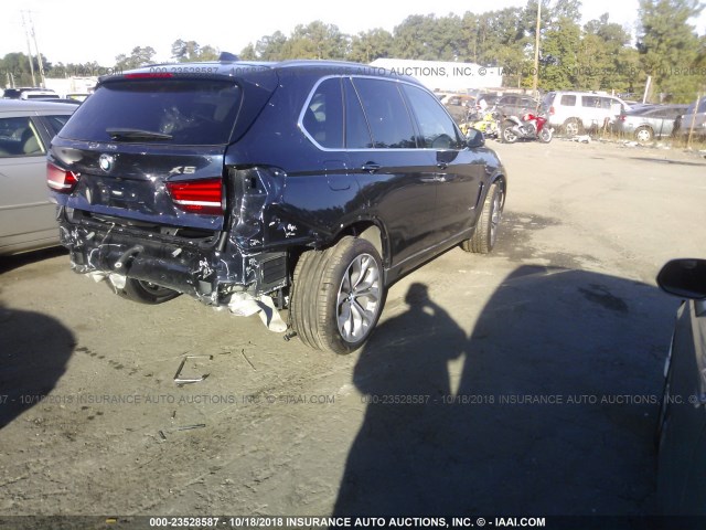 5UXKR0C37H0X79282 - 2017 BMW X5 BLUE photo 4
