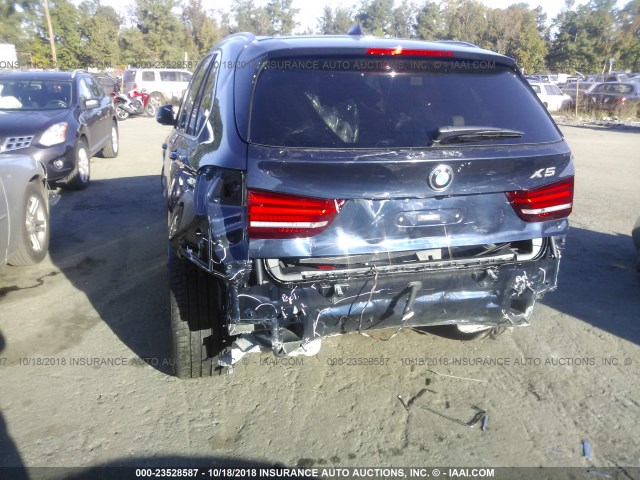 5UXKR0C37H0X79282 - 2017 BMW X5 BLUE photo 6