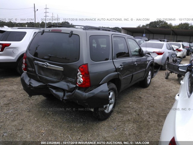 4F2CZ06145KM21962 - 2005 MAZDA TRIBUTE S GRAY photo 4