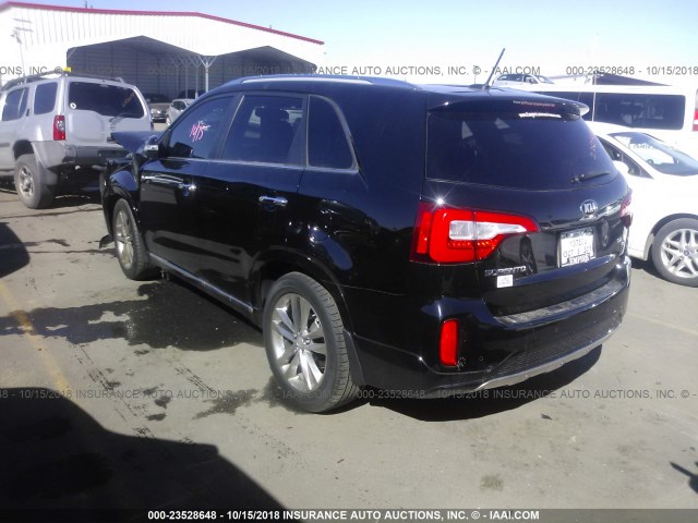 5XYKW4A74EG504501 - 2014 KIA SORENTO SX/SX LIMITED შავი ფოტო 3