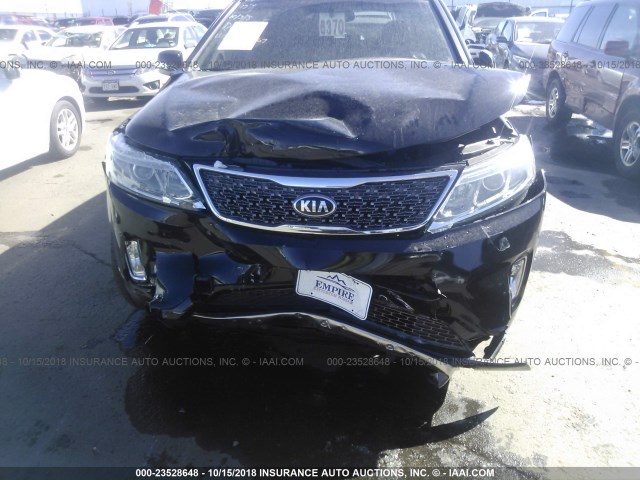 5XYKW4A74EG504501 - 2014 KIA SORENTO SX/SX LIMITED შავი ფოტო 6