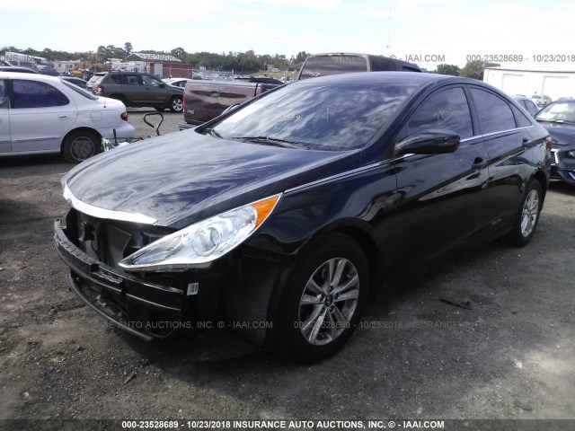 5NPEB4AC2DH679309 - 2013 HYUNDAI SONATA GLS BLACK photo 2