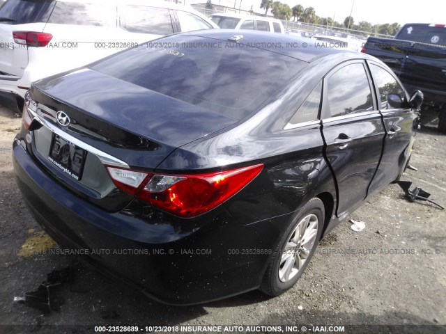 5NPEB4AC2DH679309 - 2013 HYUNDAI SONATA GLS BLACK photo 4