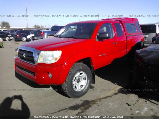 5TEUU42N86Z282290 - 2006 TOYOTA TACOMA ACCESS CAB RED photo 2