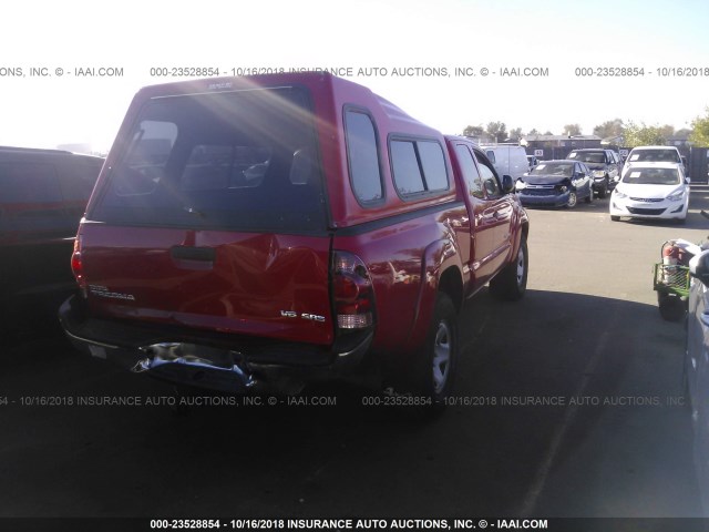 5TEUU42N86Z282290 - 2006 TOYOTA TACOMA ACCESS CAB წითელი ფოტო 4