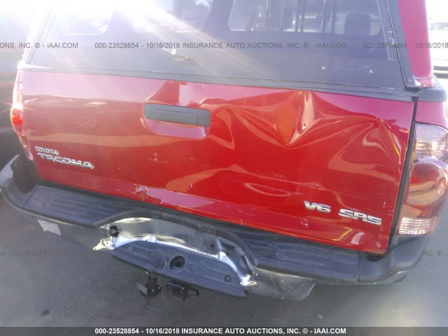 5TEUU42N86Z282290 - 2006 TOYOTA TACOMA ACCESS CAB წითელი ფოტო 6