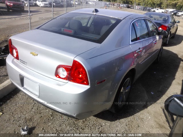 1G1ZC5E09CF249508 - 2012 CHEVROLET MALIBU 1LT SILVER photo 4