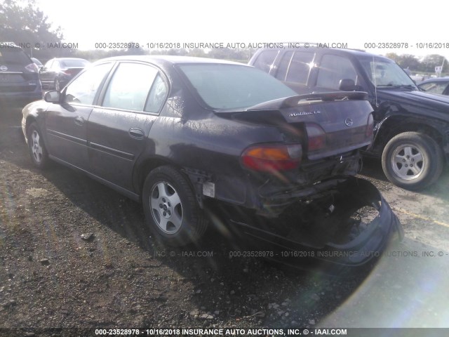 1G1NE52J83M641784 - 2003 CHEVROLET MALIBU LS 黑色 照片 3