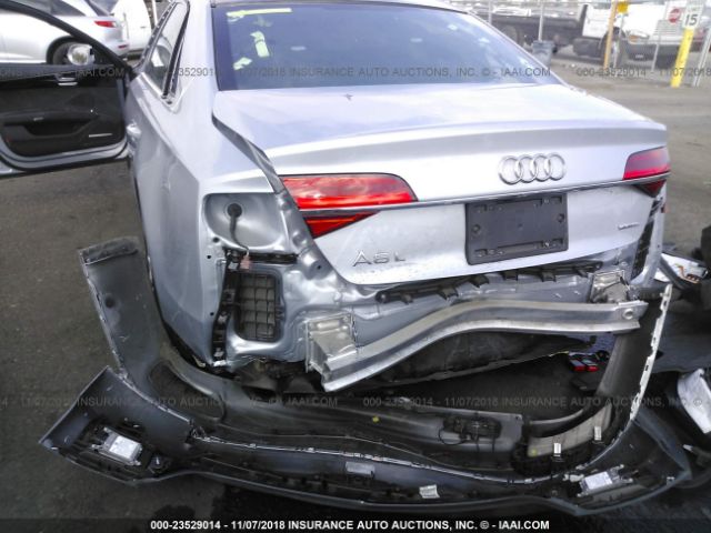 WAU34AFD2GN004143 - 2016 AUDI A8 L QUATTRO SILVER photo 6