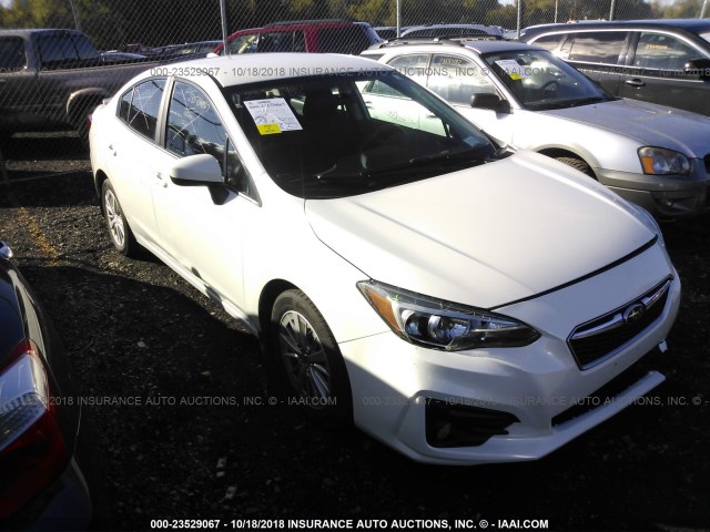 4S3GKAB6XJ3602954 - 2018 SUBARU IMPREZA PREMIUM WHITE photo 1