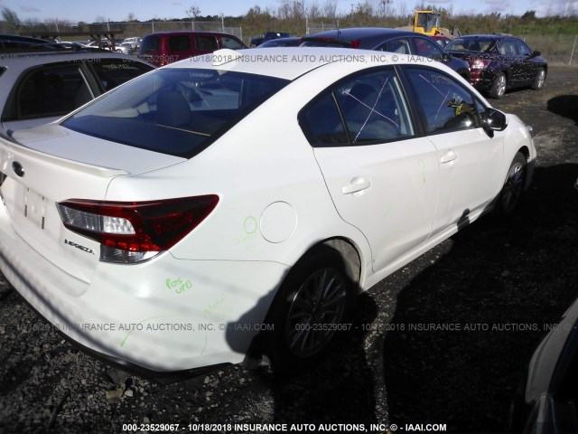 4S3GKAB6XJ3602954 - 2018 SUBARU IMPREZA PREMIUM WHITE photo 4