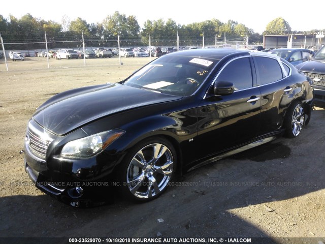 JN1AY1AP5DM540055 - 2013 INFINITI M56 BLACK photo 2