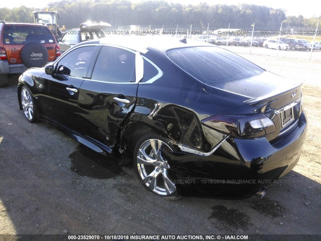 JN1AY1AP5DM540055 - 2013 INFINITI M56 BLACK photo 3