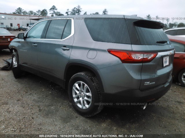 1GNERFKW3JJ259746 - 2018 CHEVROLET TRAVERSE LS GRAY photo 3