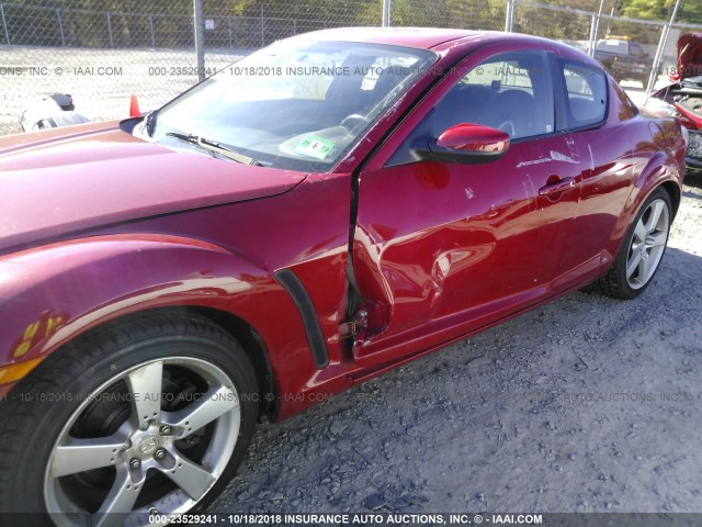 JM1FE173450147124 - 2005 MAZDA RX8 RED photo 6