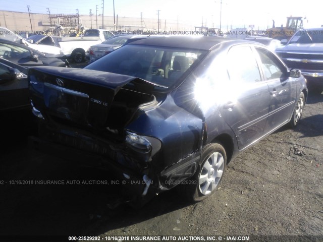4T1BE32K83U260052 - 2003 TOYOTA CAMRY LE/XLE/SE BLUE photo 4
