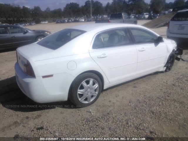 1G1ZA5EU6CF392456 - 2012 CHEVROLET MALIBU LS WHITE photo 4