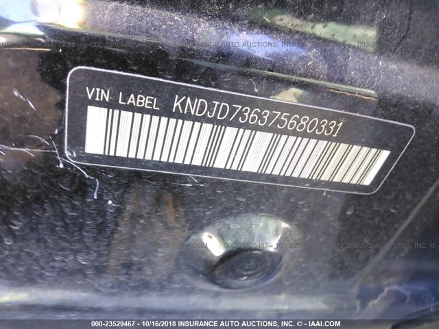 KNDJD736375680331 - 2007 KIA SORENTO EX/LX BLACK photo 8