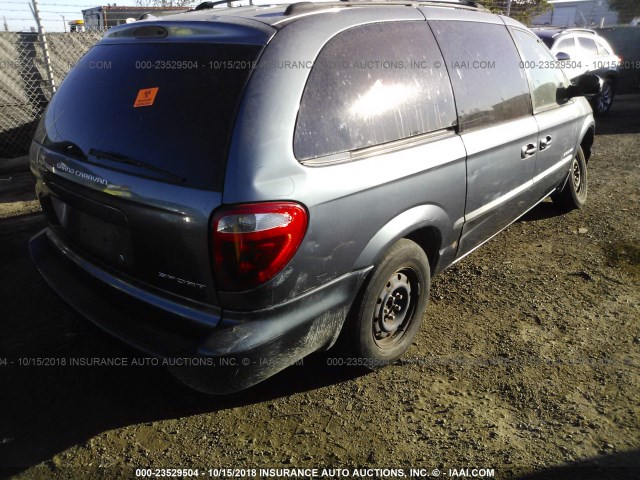 2B4GP443X1R262912 - 2001 DODGE GRAND CARAVAN SPORT GRAY photo 4