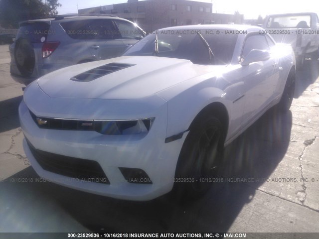 2G1FT1EW9E9168195 - 2014 CHEVROLET CAMARO 2SS WHITE photo 2