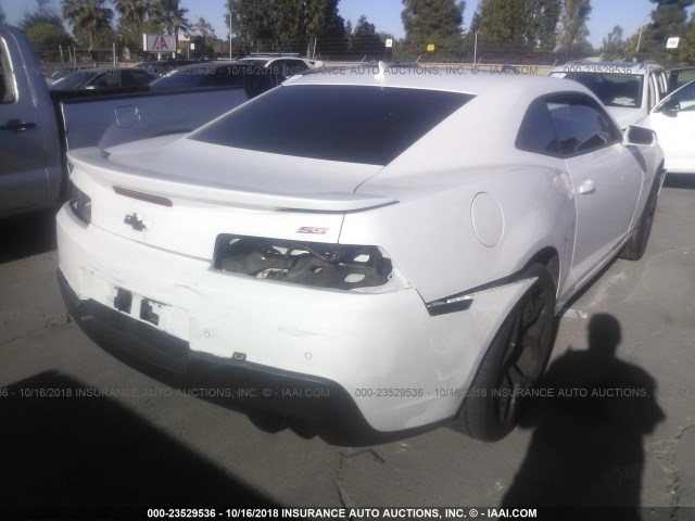 2G1FT1EW9E9168195 - 2014 CHEVROLET CAMARO 2SS WHITE photo 4