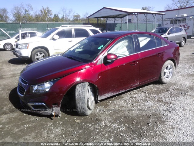 1G1PE5SB0G7207297 - 2016 CHEVROLET CRUZE LIMITED LT RED photo 2