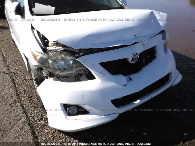 1NXBU4EE1AZ245985 - 2010 TOYOTA COROLLA S/LE/XLE WHITE photo 6