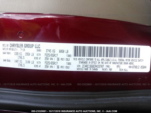 2C4RC1BG8ER433707 - 2014 CHRYSLER TOWN & COUNTRY TOURING RED photo 9