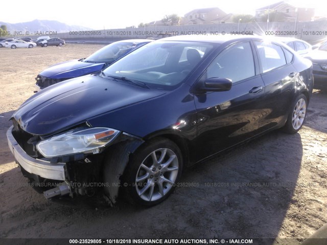 1C3CDFBA1DD155329 - 2013 DODGE DART SXT GRAY photo 2