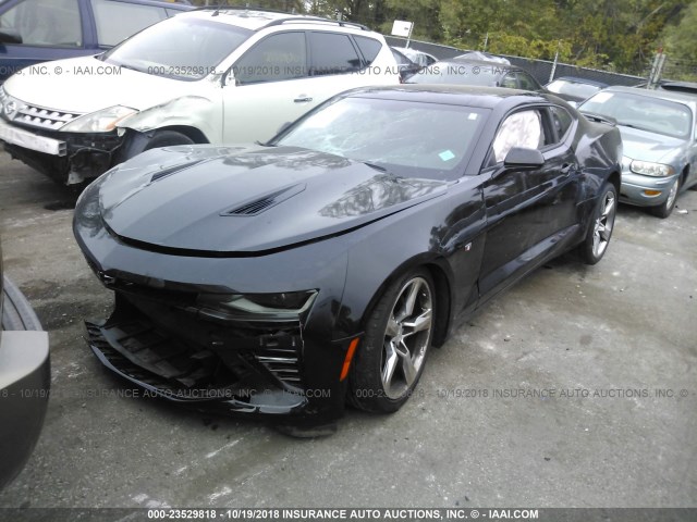 1G1FH1R7XH0123642 - 2017 CHEVROLET CAMARO SS BLACK photo 2