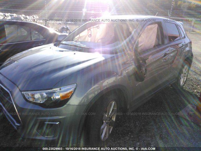 4A4AP3AU9FE032372 - 2015 MITSUBISHI OUTLANDER SPORT ES GRAY photo 2