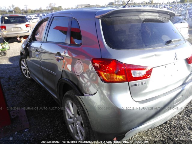 4A4AP3AU9FE032372 - 2015 MITSUBISHI OUTLANDER SPORT ES GRAY photo 3