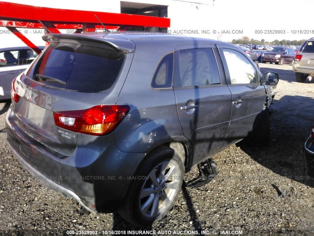 4A4AP3AU9FE032372 - 2015 MITSUBISHI OUTLANDER SPORT ES GRAY photo 4