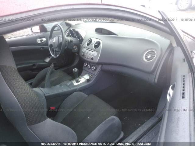 4A3AK24F07E002110 - 2007 MITSUBISHI ECLIPSE GS MAROON photo 5