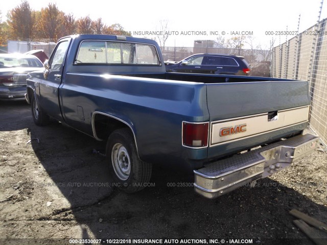 1GTEC14H2FJ517869 - 1985 GMC C1500 BLUE photo 3