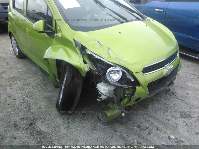 KL8CD6S94EC485645 - 2014 CHEVROLET SPARK 1LT GREEN photo 6