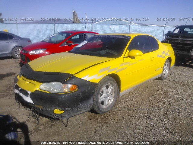 2G1WX15K229341956 - 2002 CHEVROLET MONTE CARLO SS YELLOW photo 2