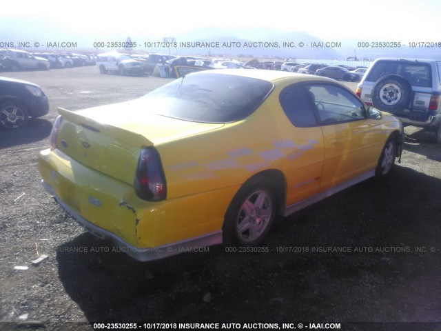 2G1WX15K229341956 - 2002 CHEVROLET MONTE CARLO SS ყვითელი ფოტო 4