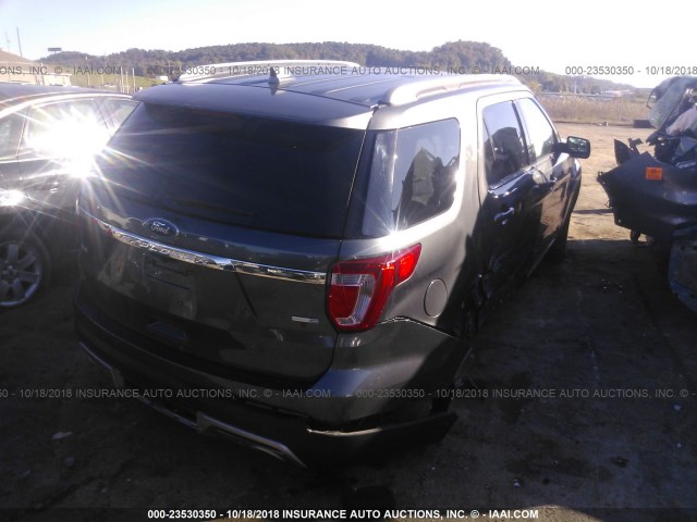 1FM5K8DH8GGA69742 - 2016 FORD EXPLORER XLT GRAY photo 4