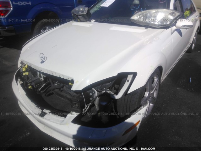 WDDNG71X48A158097 - 2008 MERCEDES-BENZ S 550 WHITE photo 6