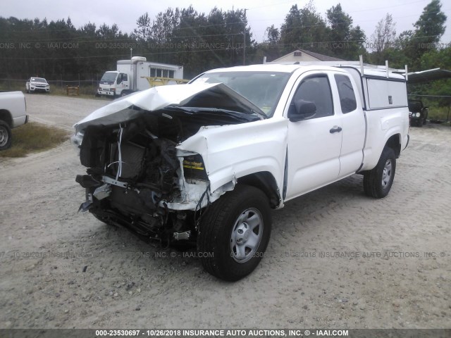 5TFRX5GN0GX063585 - 2016 TOYOTA TACOMA ACCESS CAB/SR/SR5 WHITE photo 2